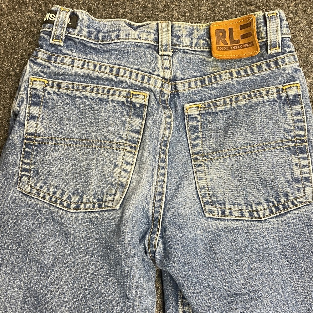 POLO Ralph Lauren vintage Y2K boys jeans size 7 straight fit classic wash - Picture 5 of 6